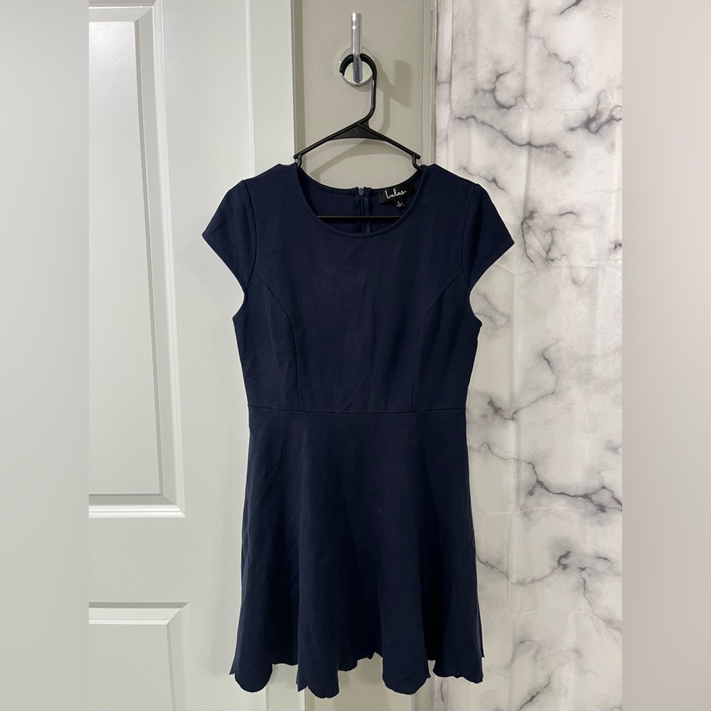 Lulus Scalloped Cap Sleeve Dress